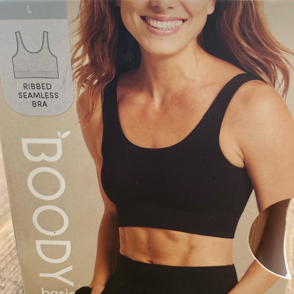 Boody ribbed seamless bra large nude2